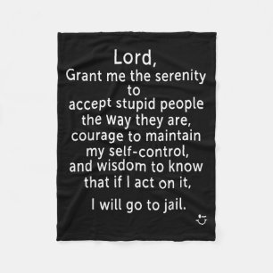 Funny Sayings S - New Serenity Jail Prayer Fleece Blanket
