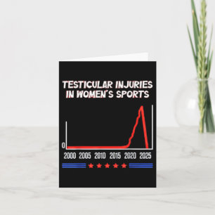 Funny Sayingtesticular Injuries In Womens Sports Card