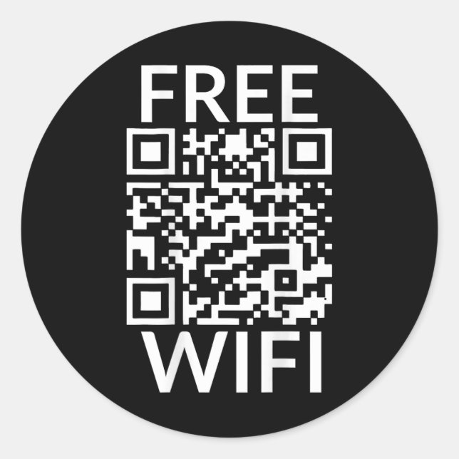Funny Scan Free Wifi Trump Dancing Prank Qr Presid Classic Round Sticker (Front)