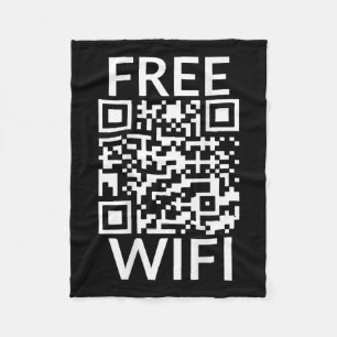 Funny Scan Free Wifi Trump Dancing Prank Qr Presid Fleece Blanket