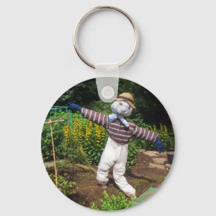 Funny scarecrow key ring