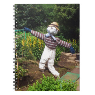 Funny scarecrow spiral notebook