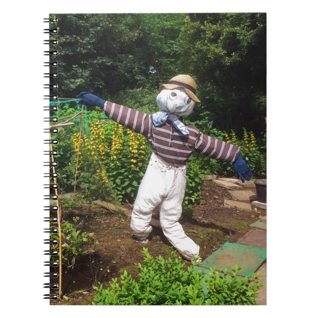 Funny scarecrow spiral notebook (Front)