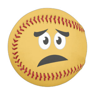 Funny Scared Face Baseball