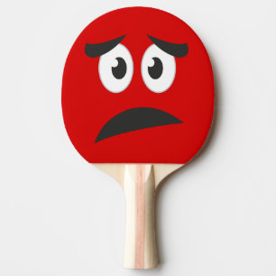 Funny Scared Face Novelty Ping Pong Paddle