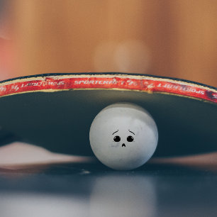 Funny Scared Face Ping Pong Ball