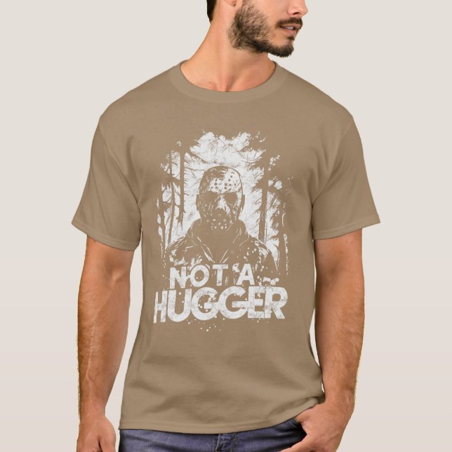 Funny Scary Character Hugger T-Shirt (Front)