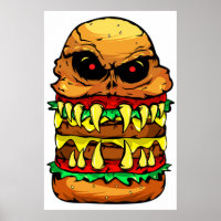 Funny Scary Cheese Burger