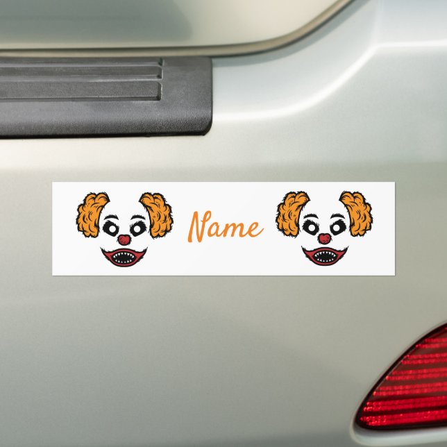 Funny Scary Clown Thunder_Cove  Bumper Sticker (On Car)