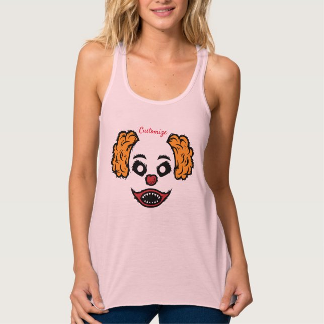 Funny Scary Clown Thunder_Cove Singlet (Front)