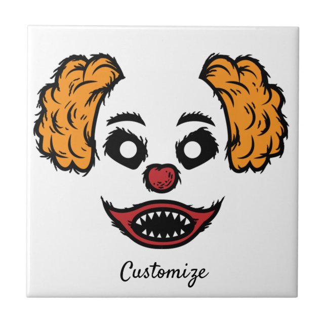 Funny Scary Clown Thunder_Cove Tile (Front)