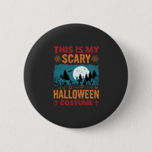 Funny Scary Halloween Costume Graveyard Moon Graph 6 Cm Round Badge