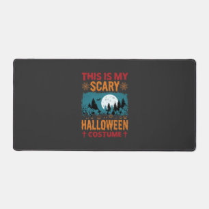Funny Scary Halloween Costume Graveyard Moon Graph Desk Mat