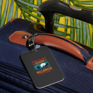 Funny Scary Halloween Costume Graveyard Moon Graph Luggage Tag