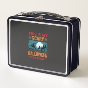 Funny Scary Halloween Costume Graveyard Moon Graph Metal Lunch Box