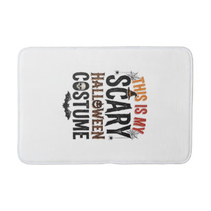 Funny Scary Halloween Costume Vintage Shirt Design Bath Mat