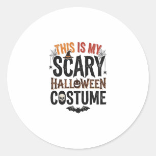 Funny Scary Halloween Costume Vintage Shirt Design Classic Round Sticker