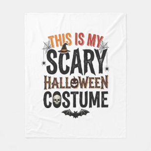 Funny Scary Halloween Costume Vintage Shirt Design Fleece Blanket
