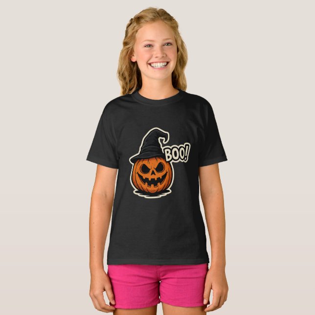  Funny & Scary Halloween Sticker  T-Shirt (Front Full)