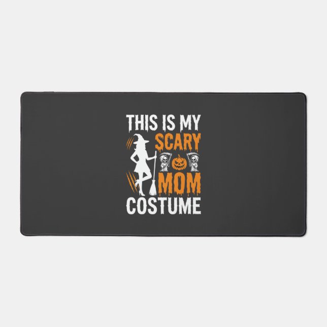 Funny Scary Mum Costume Halloween Witch Desk Mat (Front)
