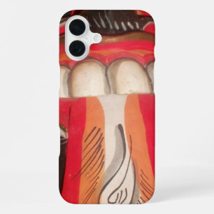 Funny Scary Weird Tongue Asian Halloween Amazing iPhone 16 Plus Case