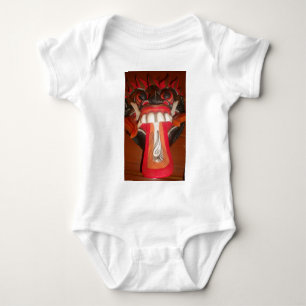 Funny Scary Weird Tongue Halloween Mask Baby Bodysuit