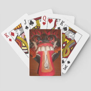 Funny Scary Weird Tongue Halloween Mask Playing Cards