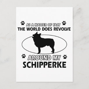 funny SCHIPPERKE designs Postcard