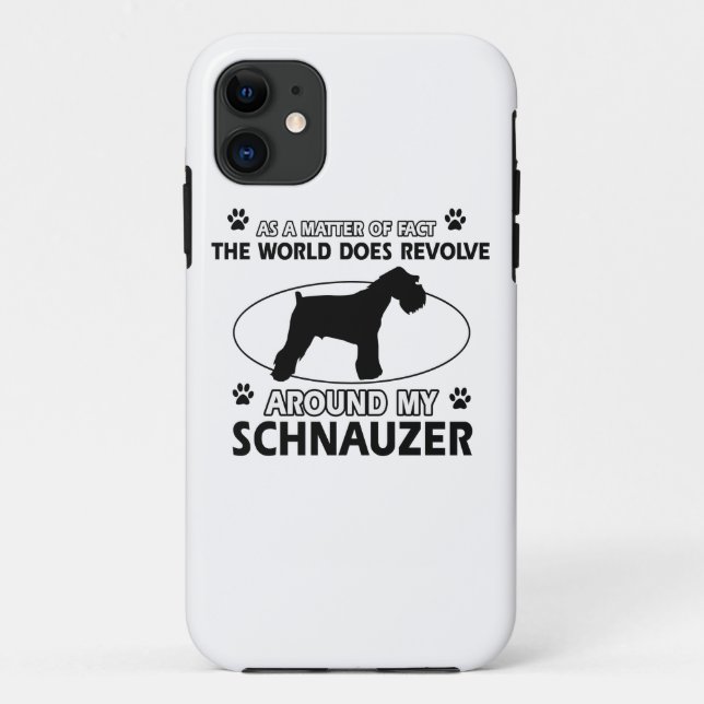 funny SCHNAUZER designs Case-Mate iPhone Case (Back)