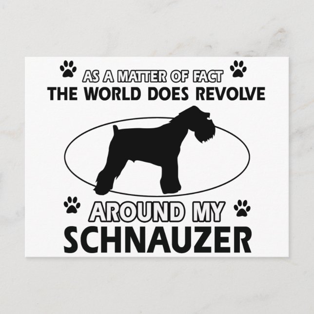 funny SCHNAUZER designs Postcard (Front)