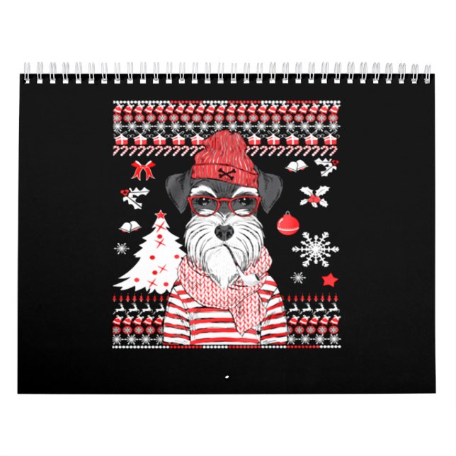 Funny Schnauzer Dog Christmas Gift Calendar (Cover)