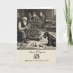 Funny Schnauzer History Folded Greeting Card