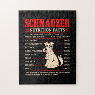 Funny Schnauzer | Schnauzer Butrition Facts Jigsaw Puzzle