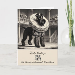Funny Schnauzer Shakespeare Folded Greeting Card