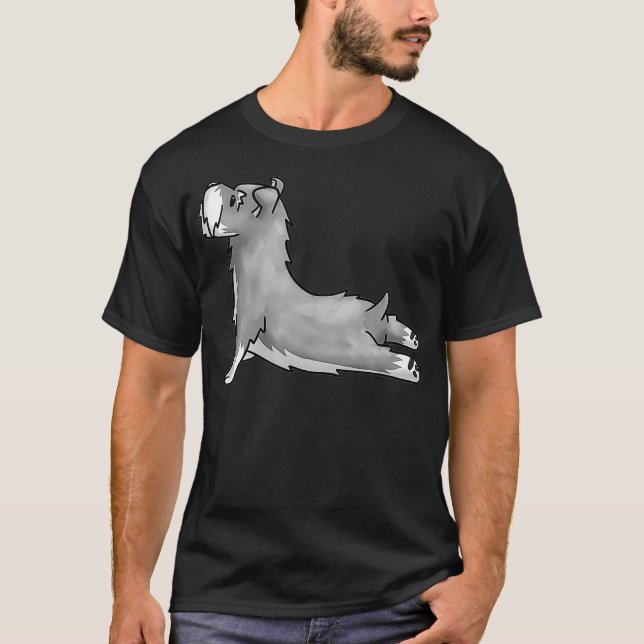 Funny Schnauzer Yoga  Cute Dog Gift Tee  (Front)