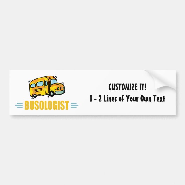 Funny School Bus Bumper Sticker (Front)
