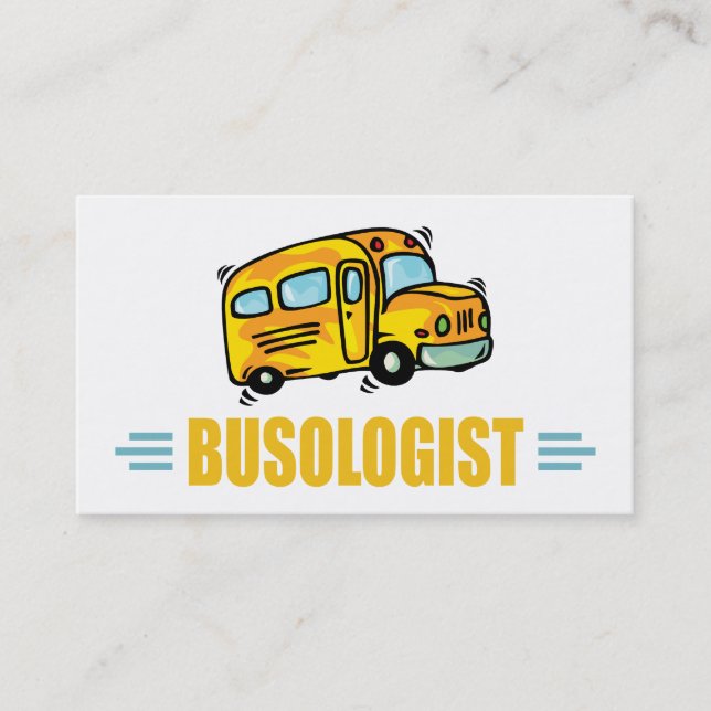 Funny School Bus Business Card (Front)