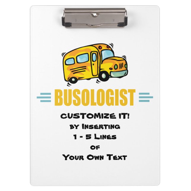 Funny School Bus Clipboard (Front)