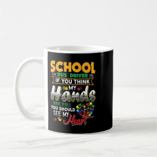 Funny School Bus Driver TShirt Cute Heart Apprecia Coffee Mug