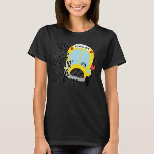 Funny School Bus Rollin' Through 100 Days Of Schoo T-Shirt