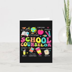 Funny School Counsellor Back To School Teacher Cou Card