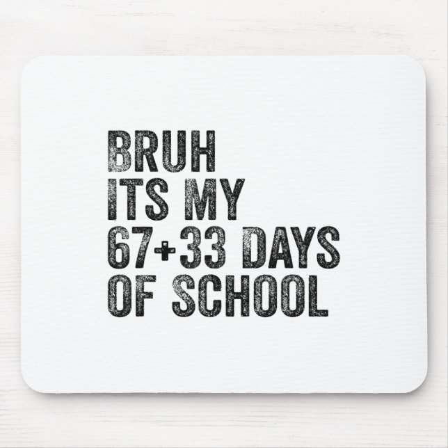 Funny School Countdown Student Teacher Clroom Humo Mouse Pad (Front)