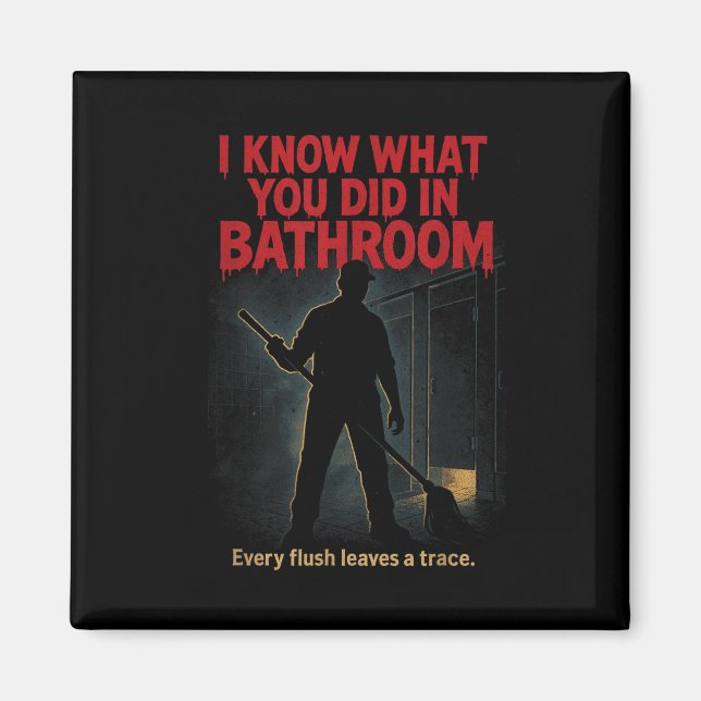 Funny School Custodian Janitor Halloween Magnet (Front)