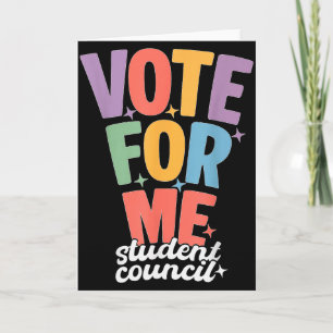 Funny School Election Day Vote For Me Student Coun Card