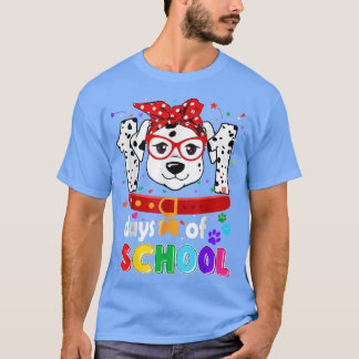 Funny School Kid Teacher Dog Dalmation 101 Days Of T-Shirt