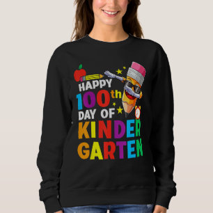 Funny School Kids Dab Happy 100th Day Of Kindergar Sweatshirt
