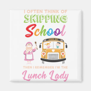Funny School Lunch Lady Gift Magnet
