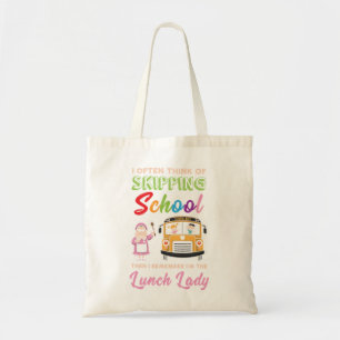 Funny School Lunch Lady Gift Tote Bag