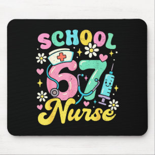 Funny School Nurse 67 Cute Medical Meme Design  Mouse Pad