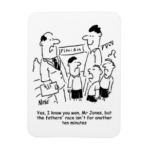 Funny School Sports Day Fathers' Race Magnet